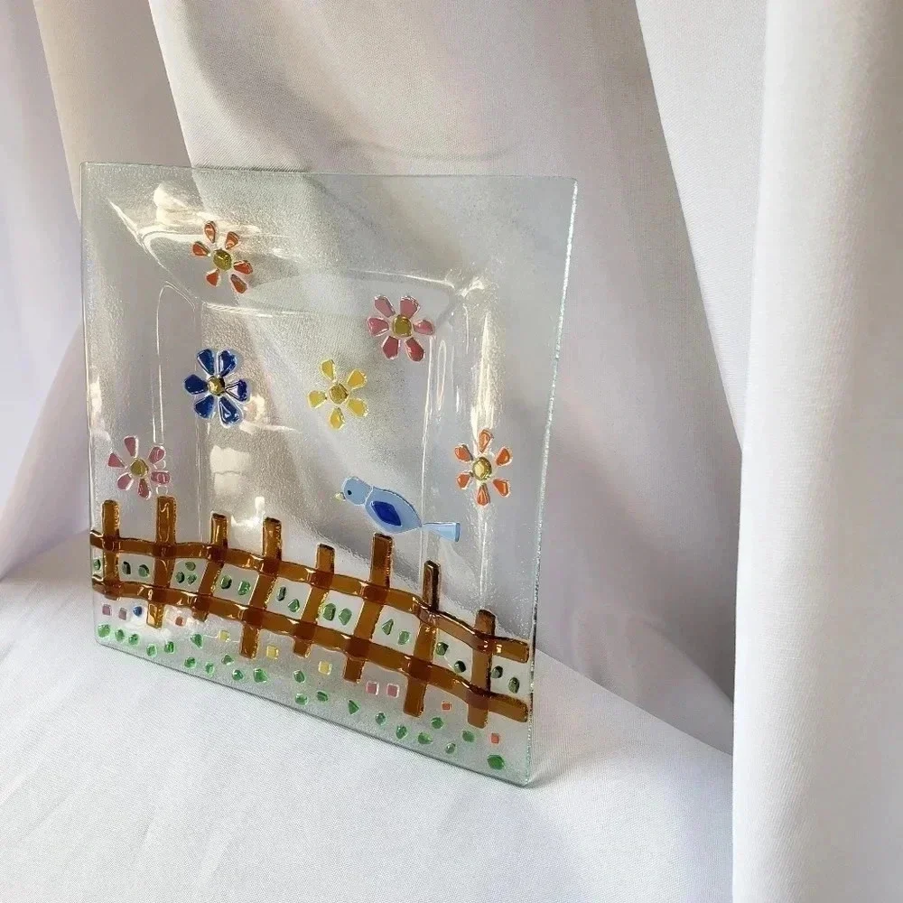 Square plate  with beautiful design